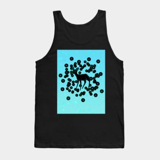 BLACK FAWN BLUE BACKGROUND Tank Top